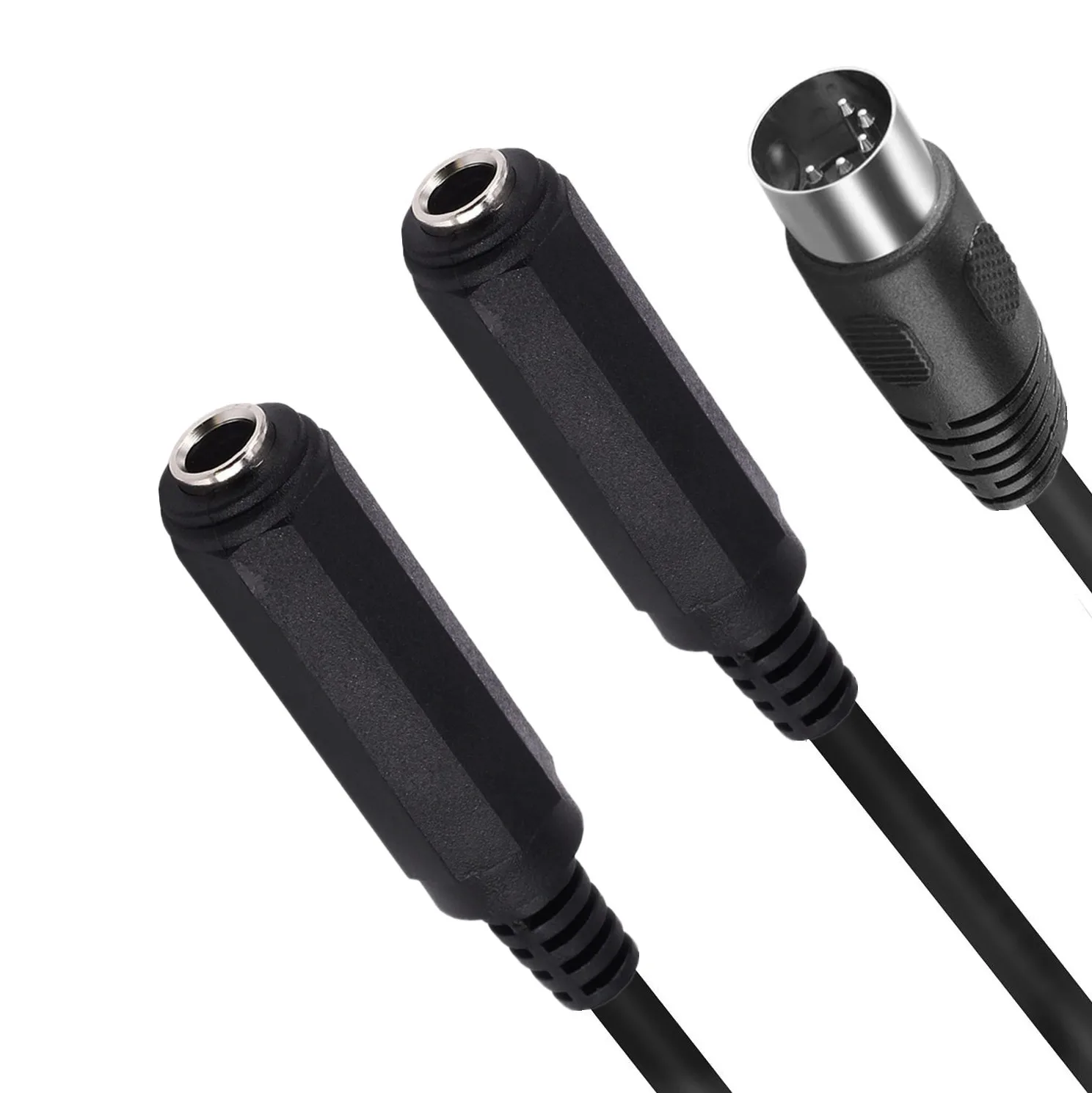 

One Minute Two MIDI 5Pin Revolution 2*6.35mm female Microphone Audio Output DIN5-core DIN5P cable 1 m