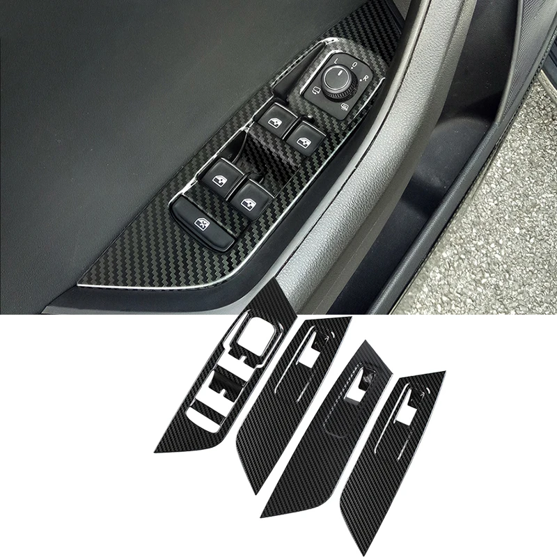 

Накладка На Кнопку Стеклоподъемника Skoda Kodiaq Под Карбон, 2018-2022, Материал АБС, Аксессуар Для Интерьера Автомобиля
