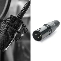 high quality lightweight anti oxidation music desk speaker 3pin xlr male adapter for microphone xlr plug xlr adapter