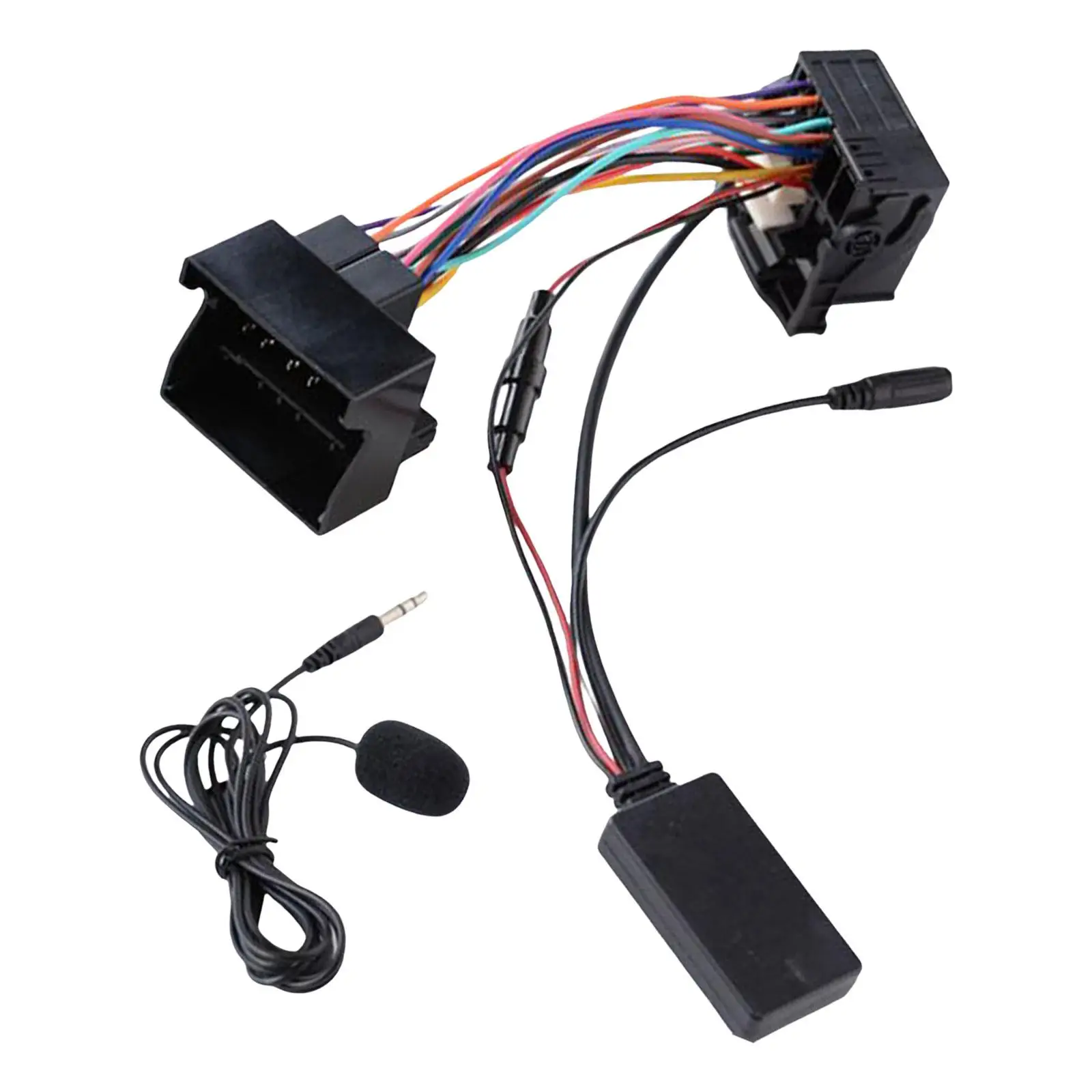 

Car Audio Adapter with Microphone Audio Radio Music AUX Cable Adapter Set Plug