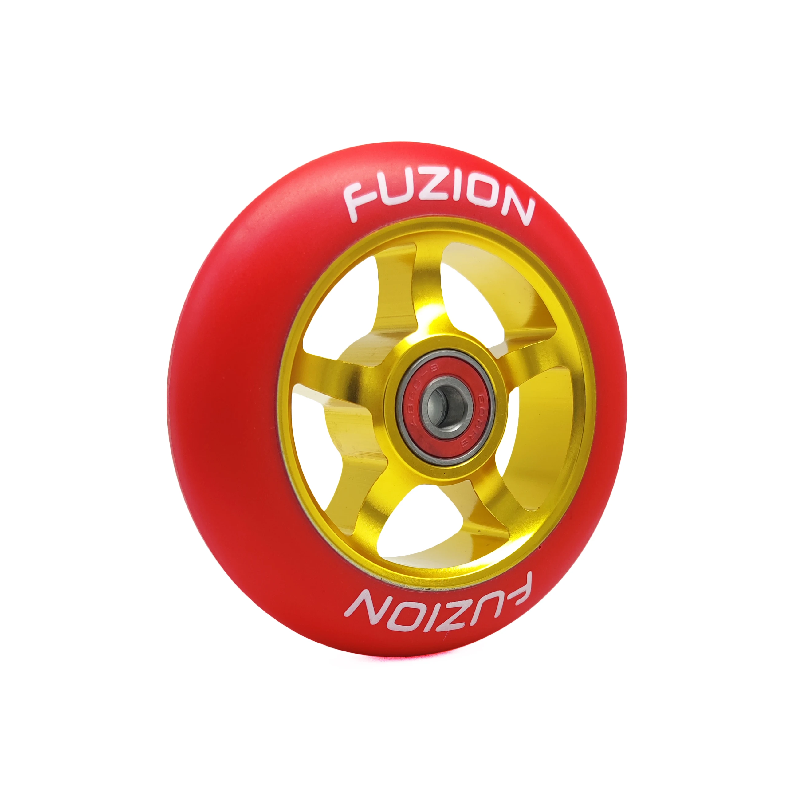 

Scooter Wheels with Iron Hub, Stable and Precise design, 110mm 100mm handcart tyre Aluminium Alloy CNC 88A PU