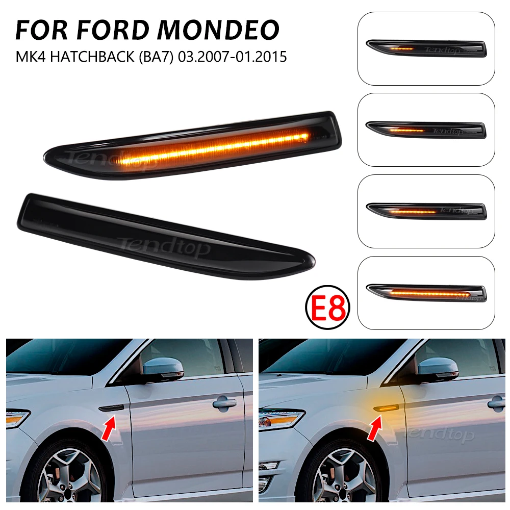 Светодиодный динамический янтарный индикатор боковой маркер сигнал поворота