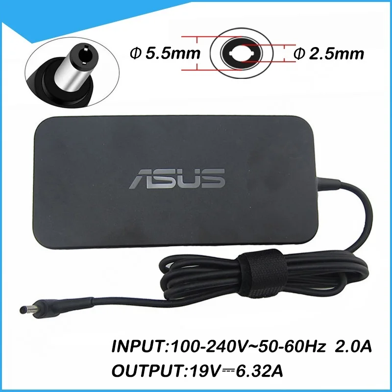 

New` Laptop Adapter 19V 6.32A 120W 5.5*2.5mm PA-1121-28 AC Power Charger For Asus N750 N500 G50 N53S N55 FX50 FX50J FX50JX FZ53V