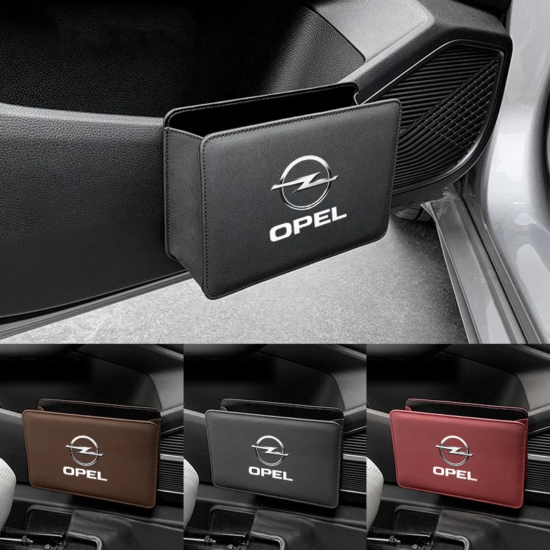 

Car Door Storage Box Leather Under Seat Back Trash Can Bag For Opel Astra J G H K Corsa D Vectra C Insignia Antara Zafira B ADAN