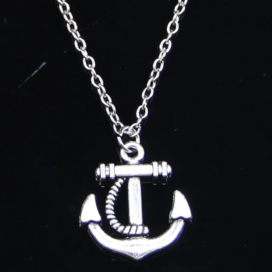 

20pcs New Fashion Necklace 22x20mm Anchor Sea Pendants Short Long Women Men Colar Gift Jewelry Choker