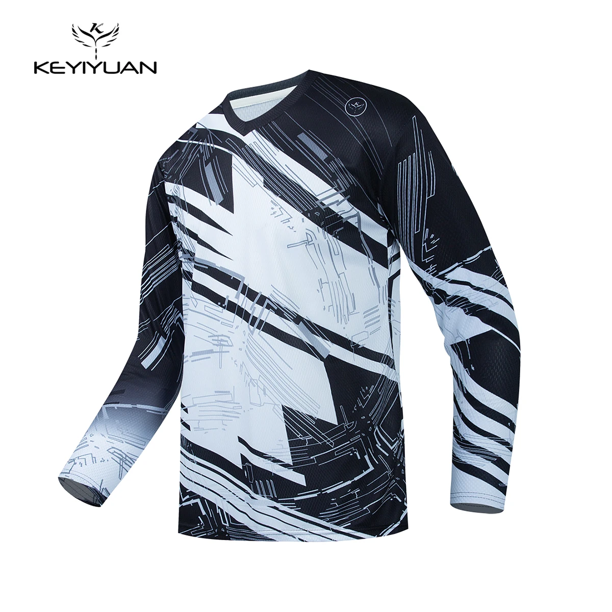 

KEYIYUAN Men Long Sleeve Mtb Cycling Wear Mountain Bike Downhill Clothing Moto Bicycle Jersey Motocross T-shirt Maillot Velo