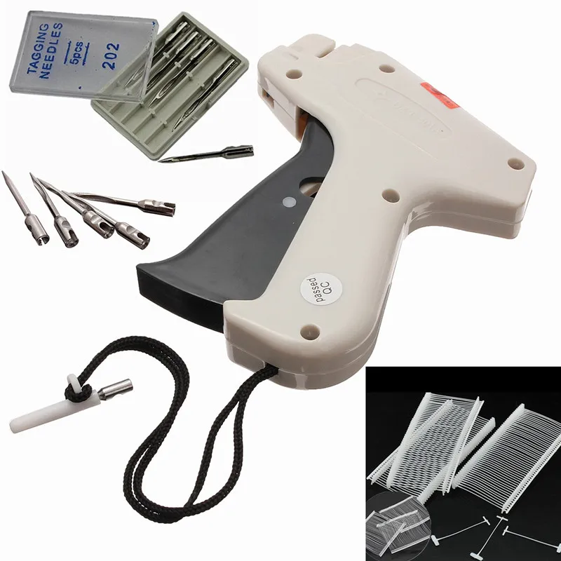 

1Set Clothes Garment Price Label Tagging Tag Gun Tools Machine +5 Steel Needles+1000 Barbs Labeller Machine Sewing Tools