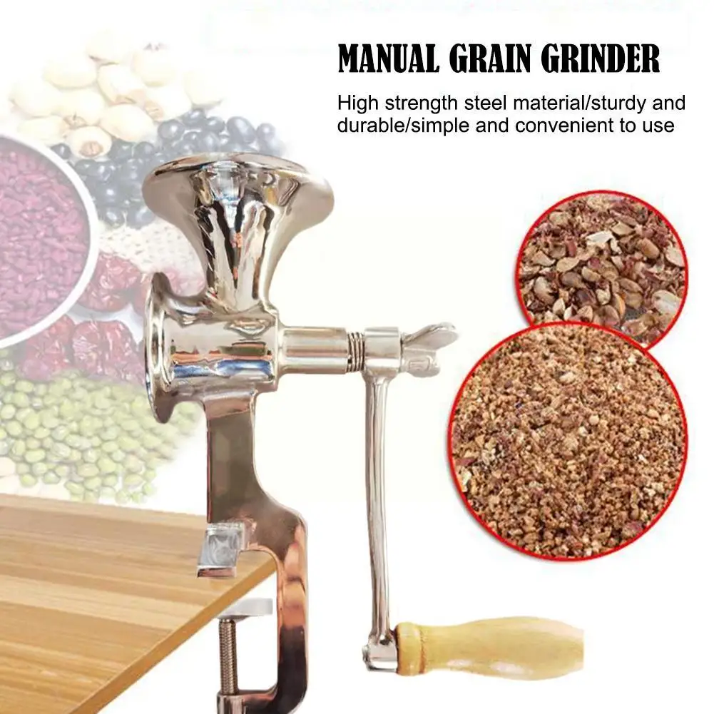 

Manual Grain Mill Stainless Steel Grinder Hand-operated Coffee Grinder For Spice Pepper Corn Coffee Beans Grains R1t4