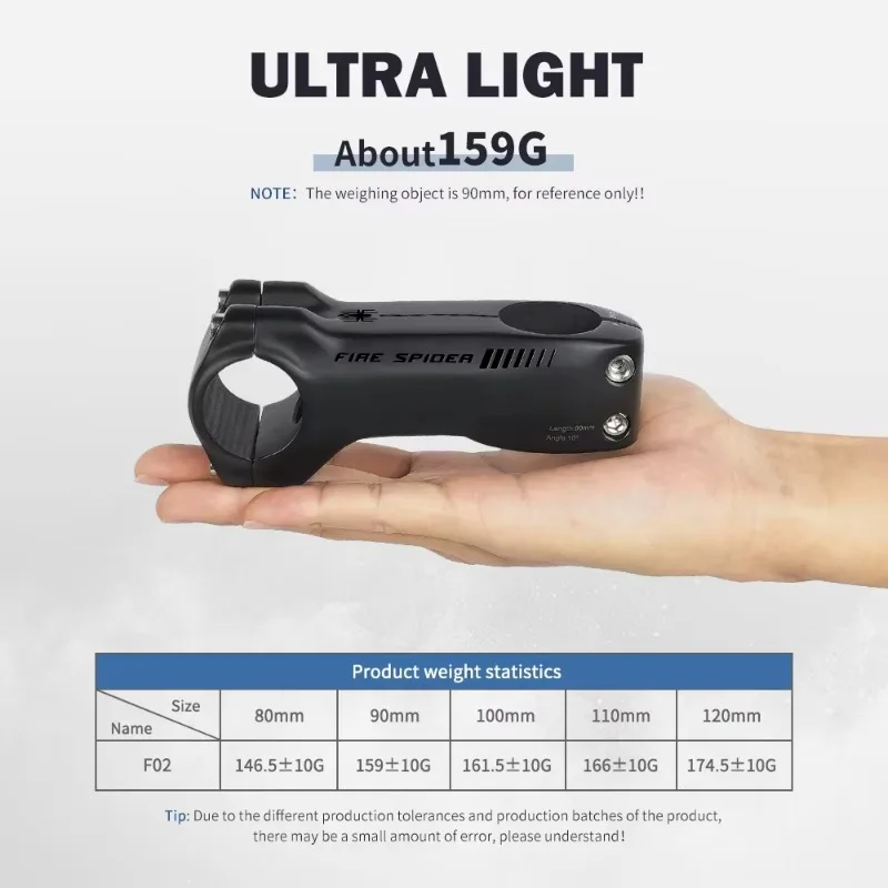 Fire Spider-10 градусов полностью карбоновый вынос велосипеда шоссейного T800