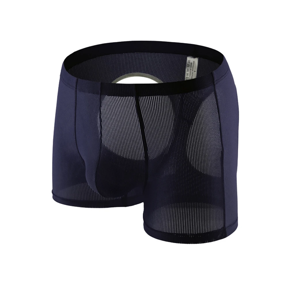 

Sexy Open Butt Underwear Hollow Out Panties Male Sexy Underpants Mens Transparent Mesh Boxer Shorts See Through Panties