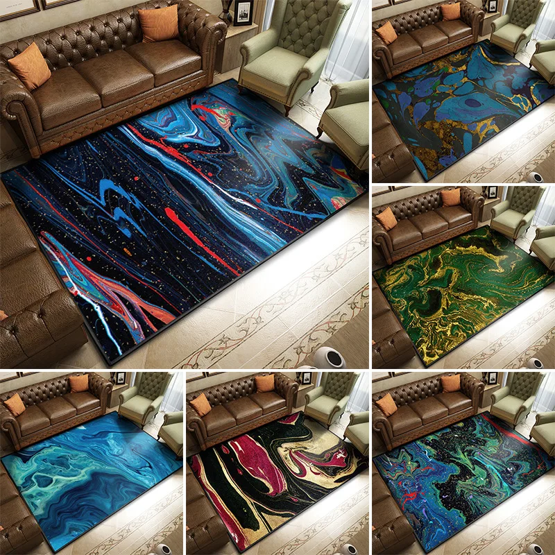 

Креативный нескользящий коврик с принтом в стиле бохо, напольный коврик, ковер для гостиной, декоративный коврик, пушистый моющийся Прямоуг...