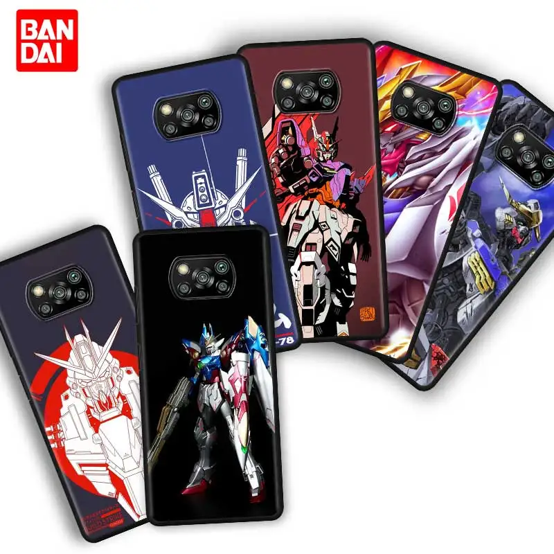

Gundam Cartoon Case for Xiaomi Poco X3 NFC F3 M3 11t 11 Lite Ultra Redmi Note 10s 10t Pro Plus 5G Cover Silicone Black Original