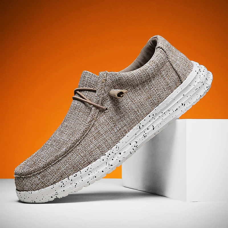 

New 2023 Breathable Canvas Shoes Men Loafers Summer Sneakers Comfortable Casual Men Shoes Lightweight Flats Men Driving Zapatos