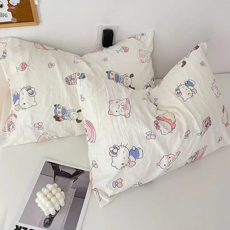 

Hello Kittys Sanrio Pillowcase Cute Cartoon Pillow Four Seasons Universal Kawaii Soft Removable Washable Pillowcase Girls Gift