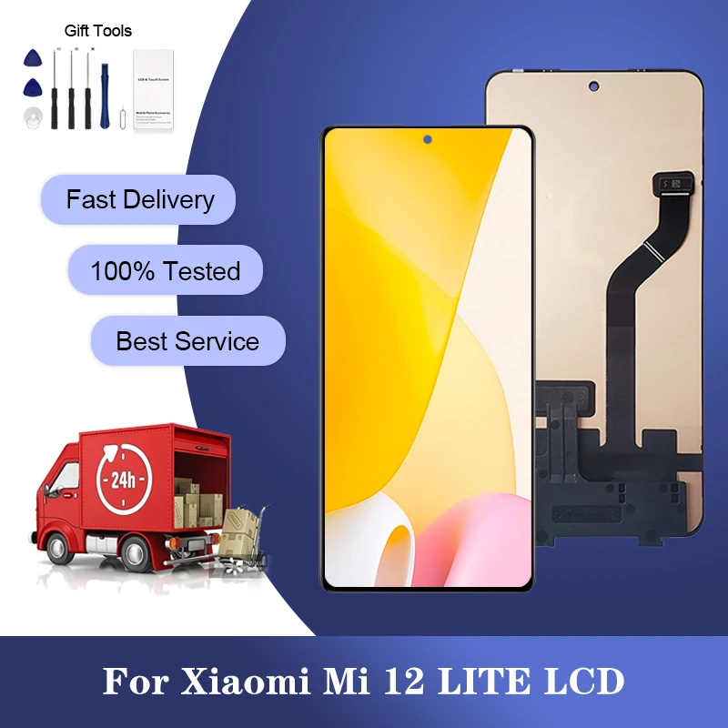 

6.55 Inch MI 12 LITE Display For Xiaomi 12 Lite Lcd Touch Panel Screen Digitizer 2203129G Assembly Free Ship Wholesale