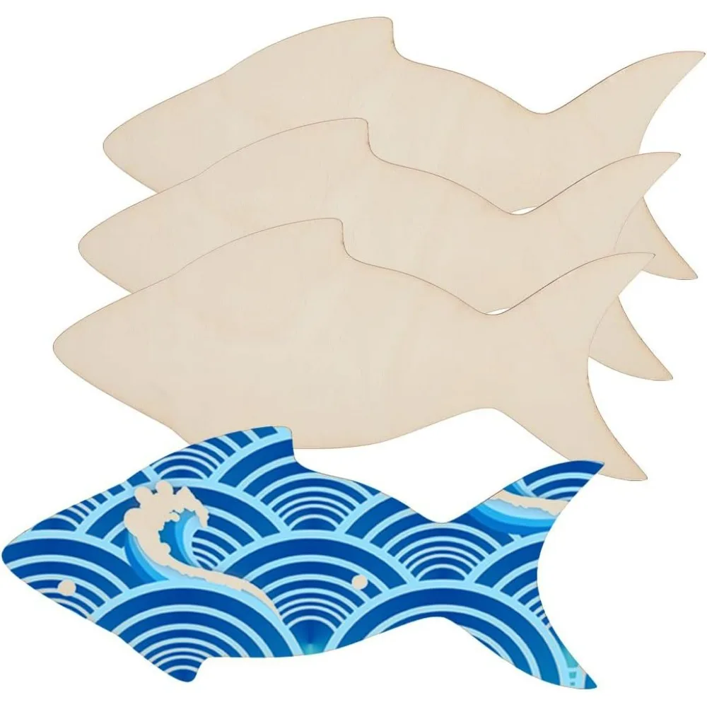 4 шт. необработанные кусочки дерева рыбы 5 4x11 9 дюйма вырез для незавершенные