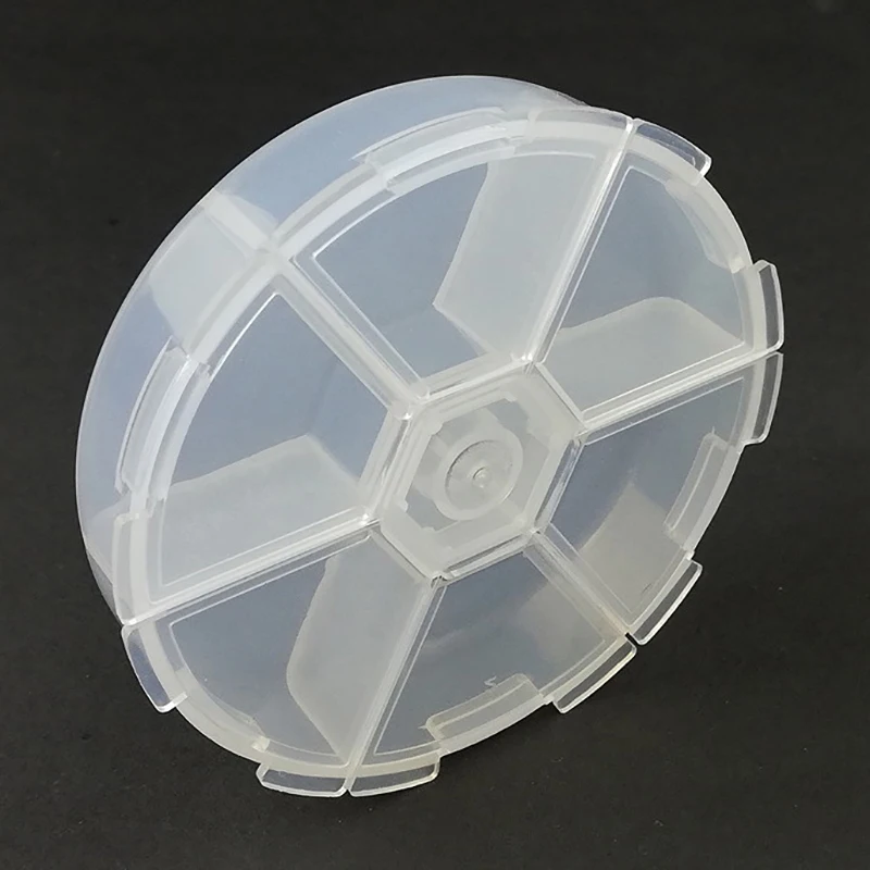 

Шкатулка для ювелирных изделий с 6 отделениями, прозрачная пластиковая шкатулка для хранения аксессуаров для украшения ногтей, маленькая искусственная шкатулка