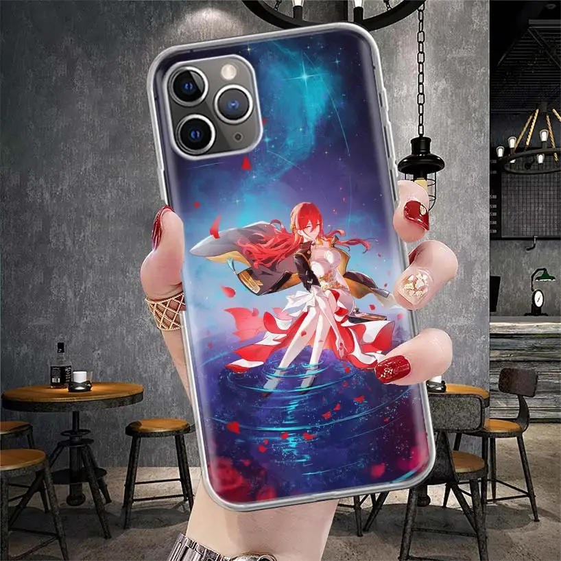 Фото Мягкий чехол для телефона Honkai Star Rail Himeko для iPhone 11, 17 Air, 17E, 16E, 16 Pro Max, 15+, 14 Plus, 13, 12, Apple 7, SE, 8, Fundas Coque 11 №3