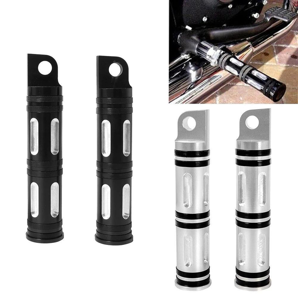 

2x Male Mount Motorcycle CNC Aluminum Foot Pegs Footrest For Harley Sportster Iron Touring Custom Dyna FaBob Softail