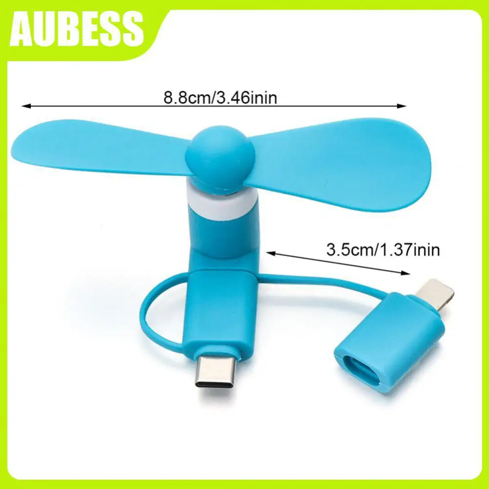 

High Quality Mobile Phone Cooler 3-in-1 Mobile Phone Mini Fan Micro Usb Type-c Plug Removable For Type-c Android Usb-c Flexible