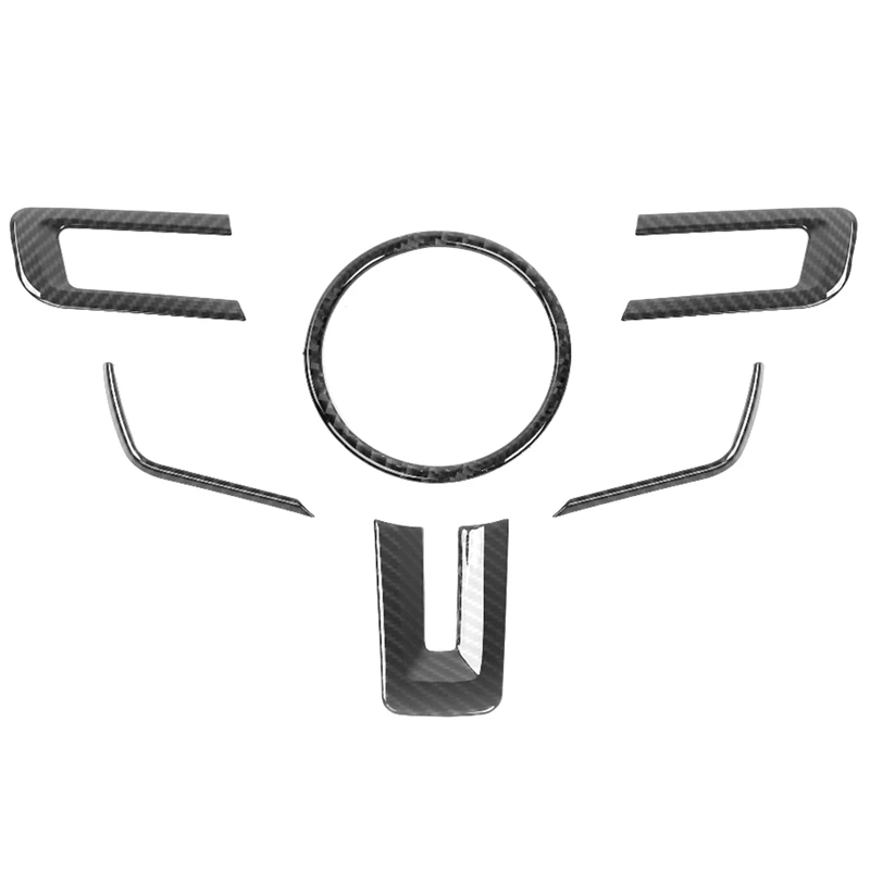 

Steering Wheel Frame Trim Decor Cover for 2015 2016 2017 2018 2019 2020 Ford Mustang Accessories 6PCS
