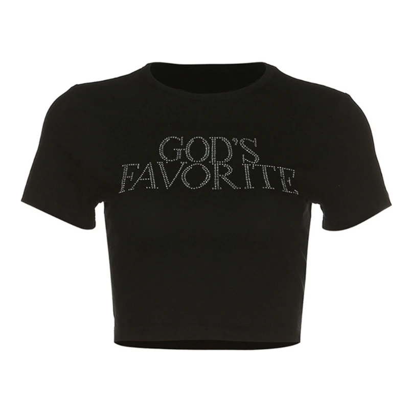 

Женская футболка с коротким рукавом и круглым вырезом