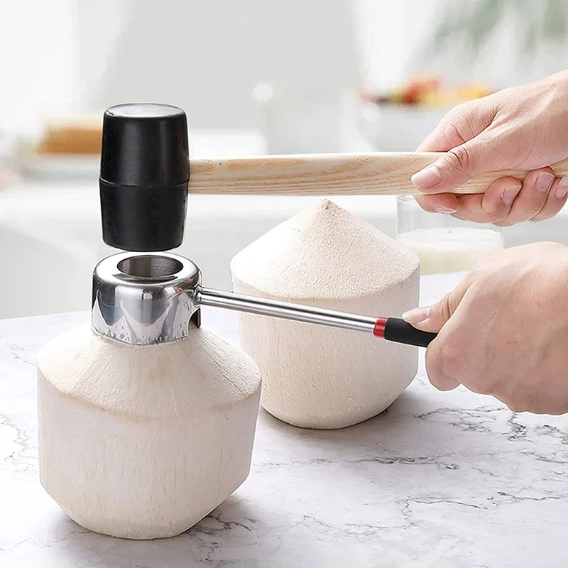 

10Pack Coconut Opener Tool Set For Young Coconut Stainless Steel Coconut Opener Kit Coco Jack Opener Kit-FS-PHFU