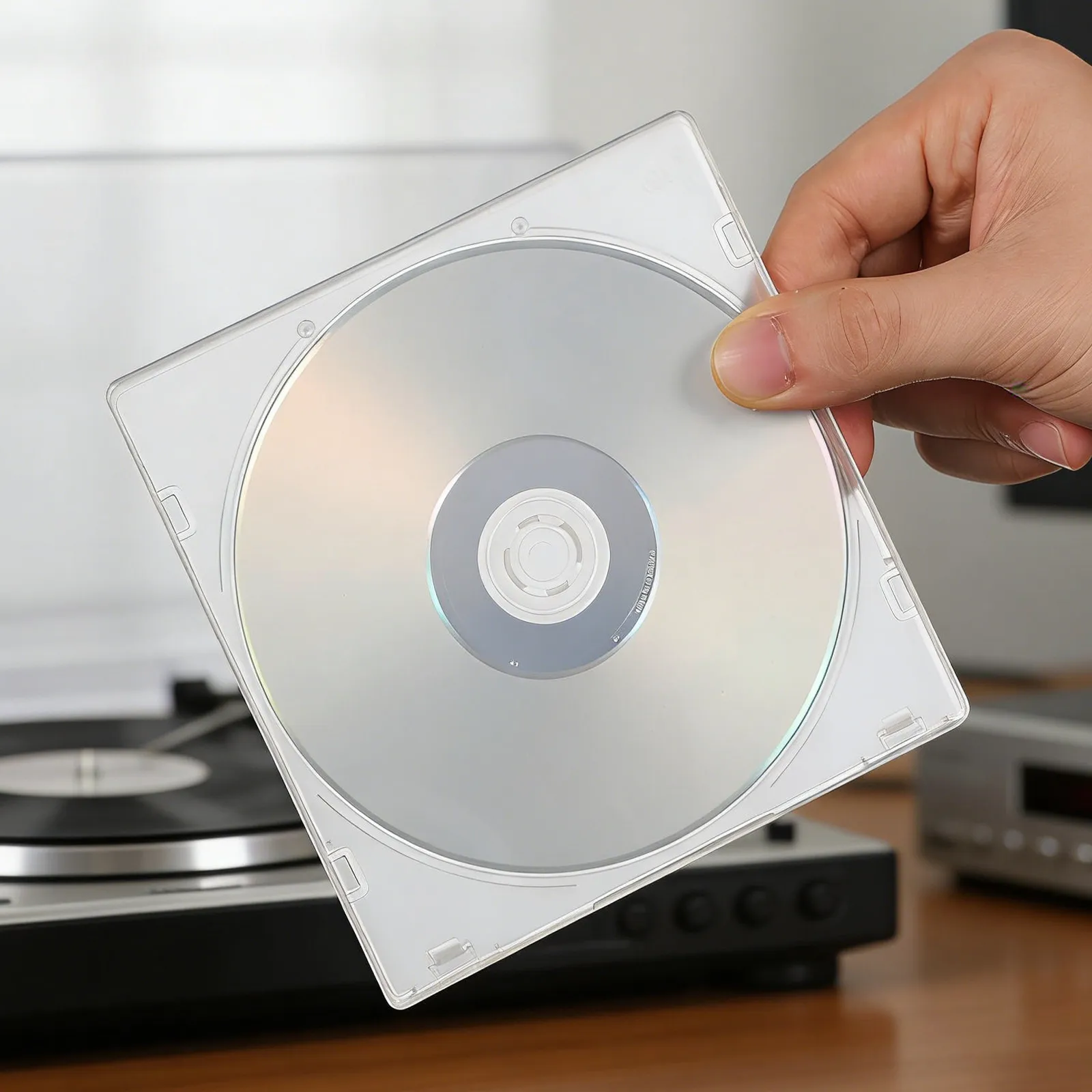 Фото 20 шт. прозрачных тонких футляров для CD/DVD дисков, компактные органайзеры для хранения, прозрачные чехлы для CD/DVD, аксессуары №3
