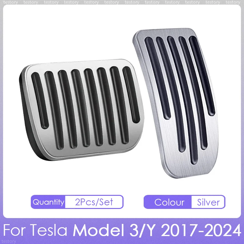 

Чехлы на педали для Tesla Model Y 2021-2024 Model 3 2021-2024 Аксессуары Highland Нескользящая накладка на педаль из алюминиевого сплава