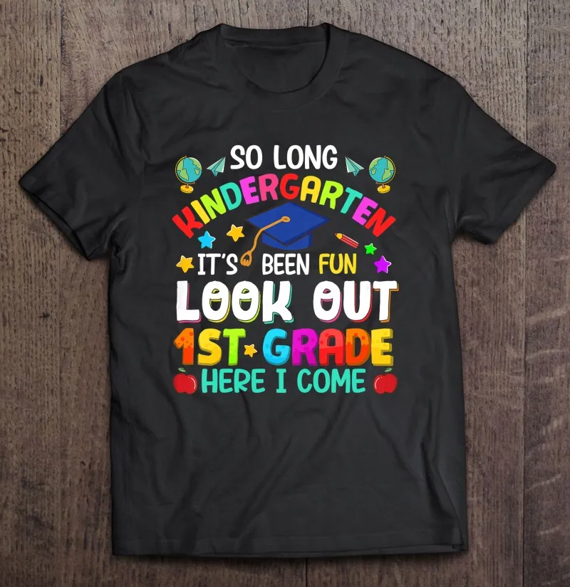 

Дети так долго детский сад первый класс здесь я пришел Выпускной 2022 школьные футболки рубашка гранж футболки Мужская одежда