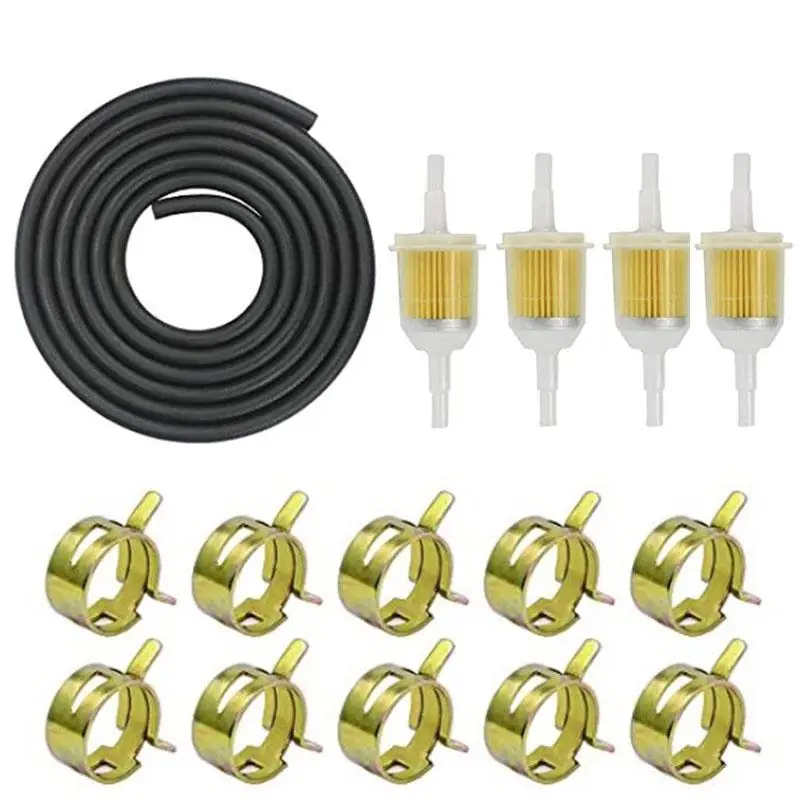 

Комплект деталей для бензинового фильтра мотоцикла с масляной трубой, масляные чашки, трубные зажимы для скутера, внедорожника, Прямая пост...