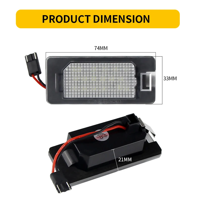 2 шт. для Fiat 500X 2014 2015 2016 2017 2018 2019 2020 2021 светодиодный светильник номерного знака