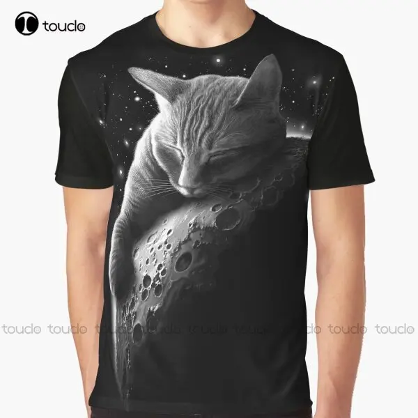 

"I'M Trying Anyway" Catstronaut Graphic T-Shirt Custom Aldult Teen Unisex Digital Printing Tee Shirts Custom Gift Xxs-5Xl