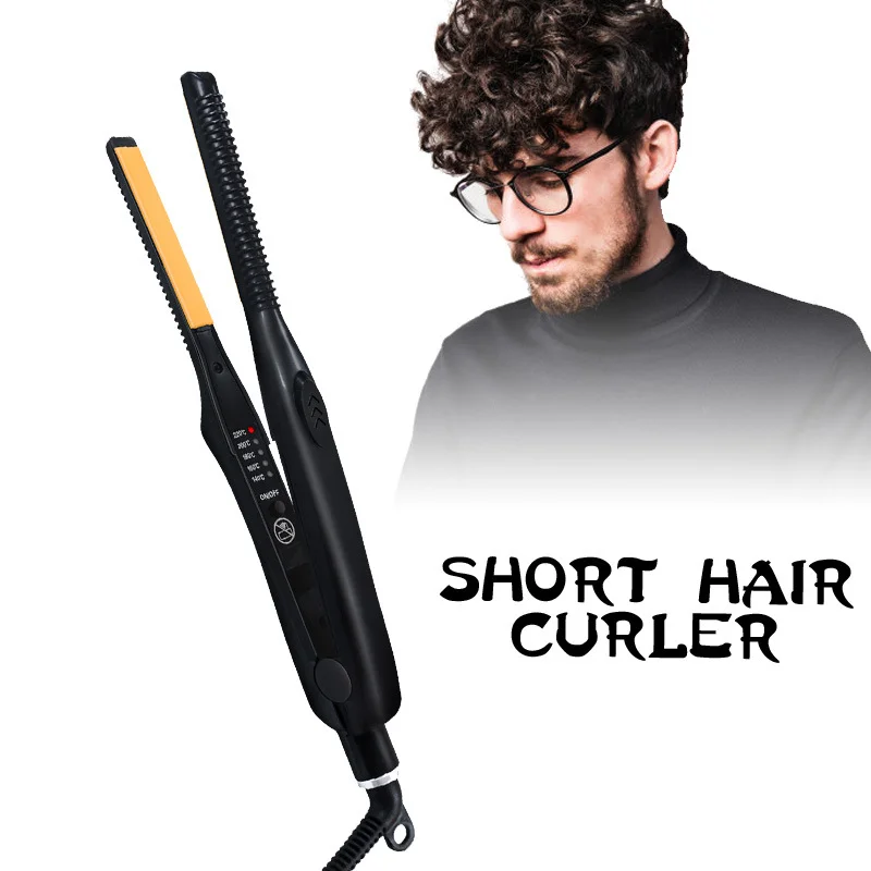 

Flat Iron Hair Straightener & Professional Styler Smoothing Iron Hot Comb Curling Brush 2 in 1 Men Beard Straightening Iron