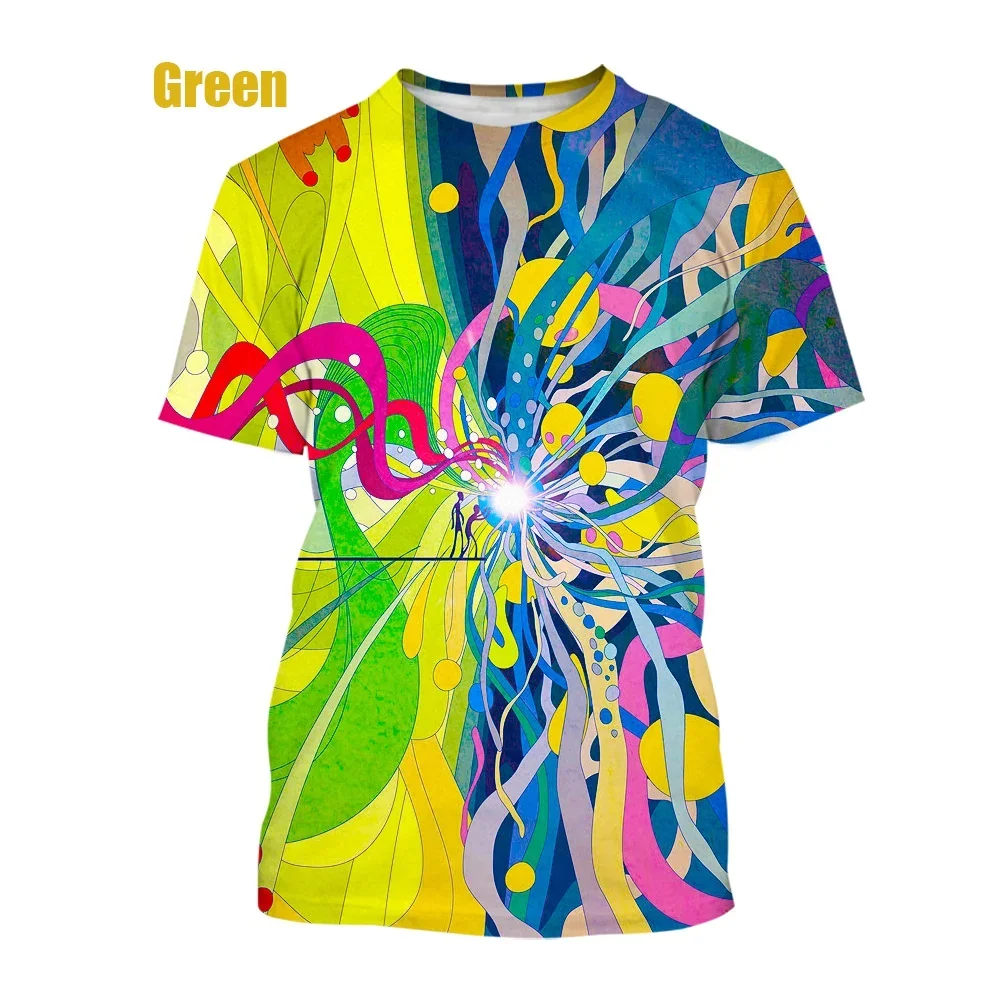 Майка из манги curta estilo Harajuku masculina отпечаток 3D divertida Trippy arte Buhodlica criativa casual 2025л.