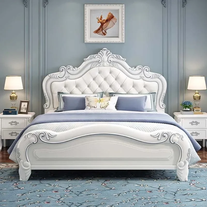 Многофункциональная кровать для пары европейская эстетичная роскошная спальни