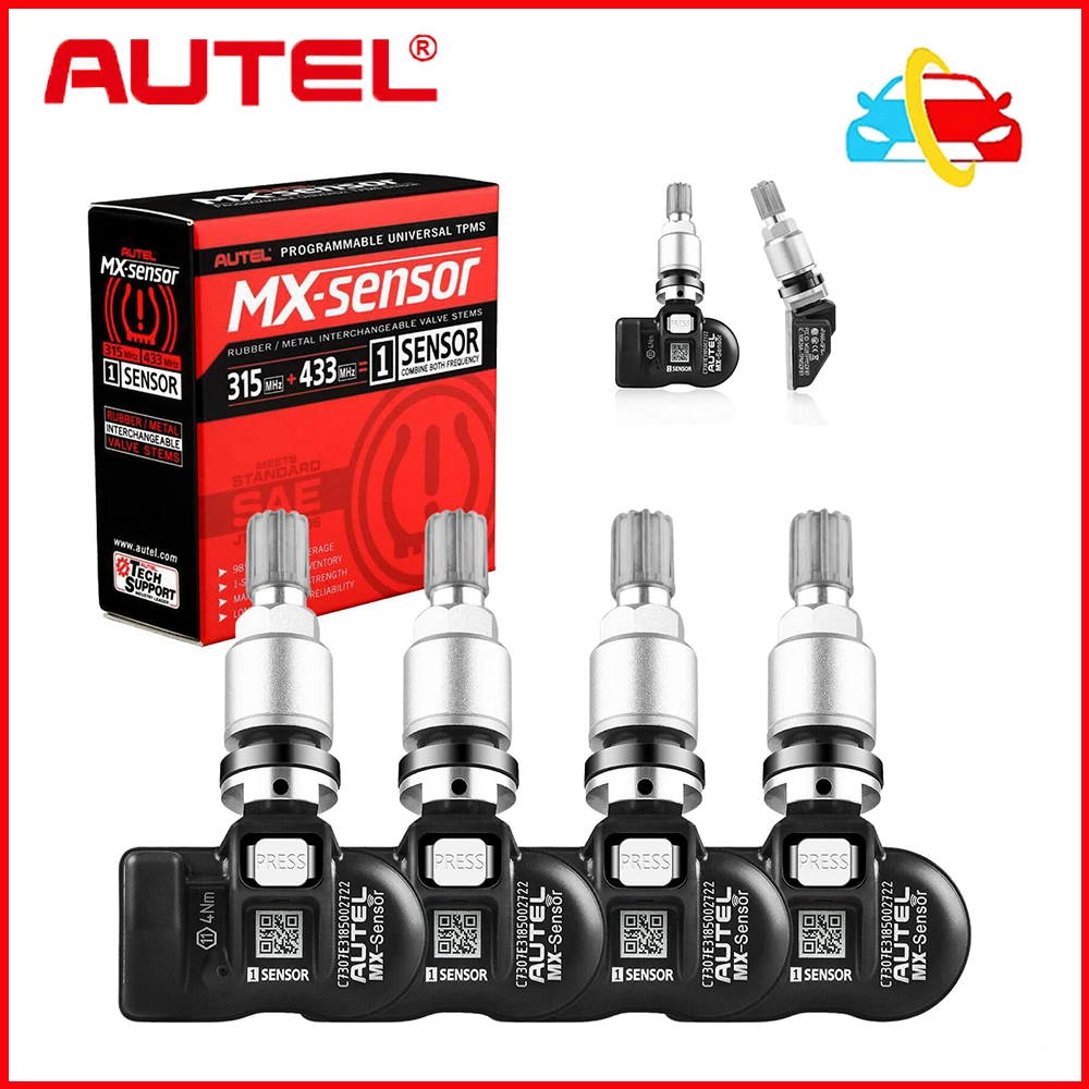 Autel MX Sensor 433 315MHZ TPMS инструмент для ремонта шин TS501 TS508 2 в 1 клон-able программирования датчик давления в шинах тестер