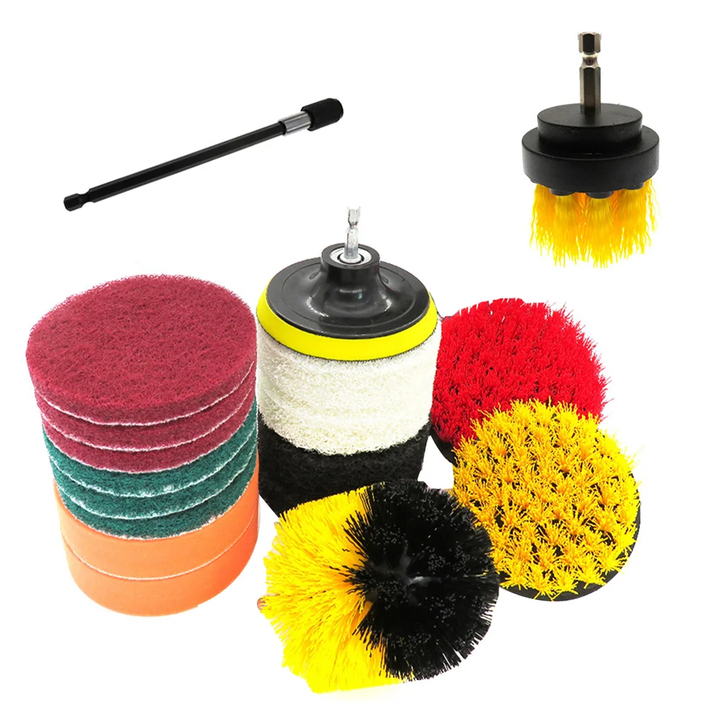 

18pcs Electric Cleaning Drill Brush Attachments Set Scrubber Brush for Grout Tiles Sinks Bathtub Cleaning