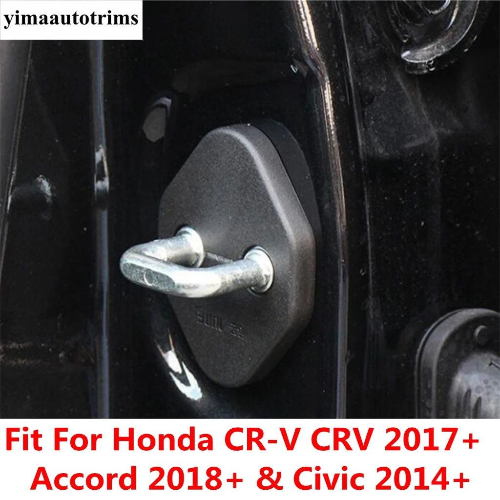 

4 Pcs Car Door Lock Protector Buckle Cover Trim Interior For Honda CR-V CRV 2017 - 2020 / Accord 2018 - 2022 / Civic 2014 - 2020