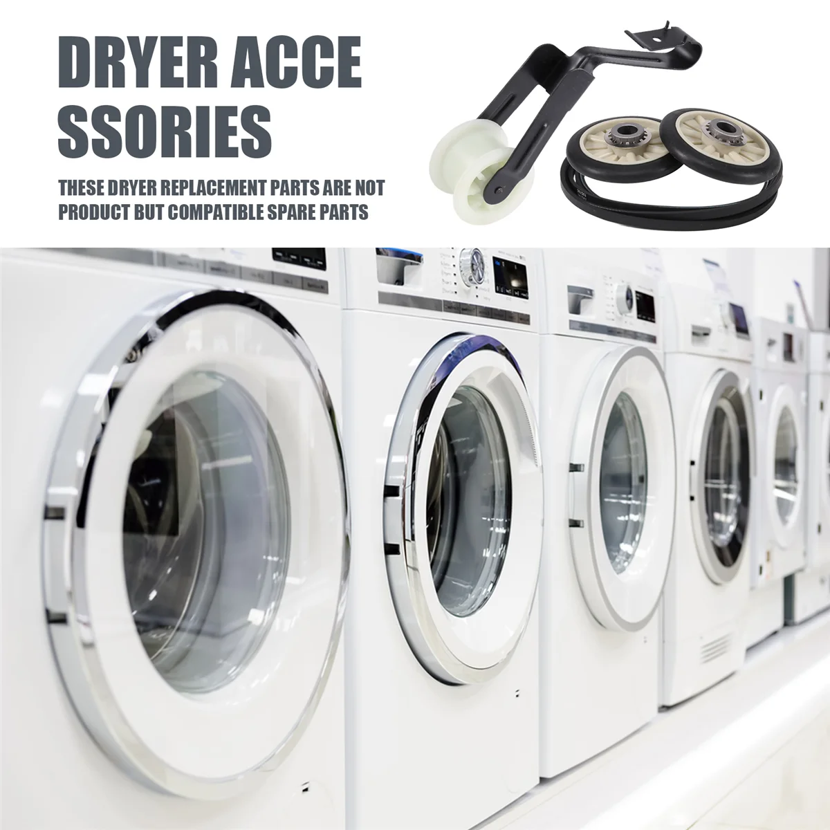 Набор роликов для сушильной ленты гидромассажа Kenmore WPW10314173 W10314171 4392065 WP4392065 691366 341241