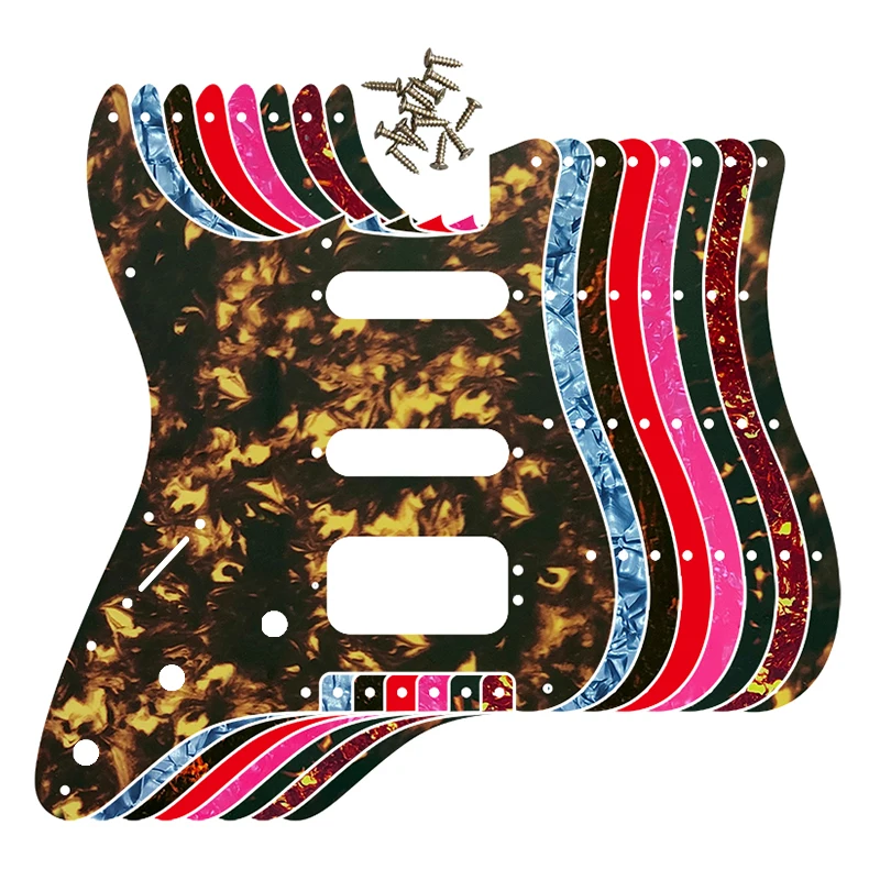 

Pleroo Custom Guitar Parts -For Left Handed 11 Screw Hole Standard St Strat Deluxe Humbucker Hss Guitar Pickguard Scratch Plate