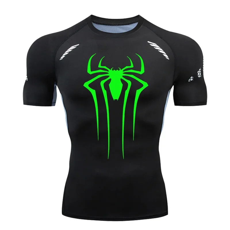 Новая компрессионная Мужская футболка для фитнеса тренажерного зала супергероя