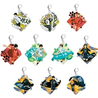 to the top japan anime q version acrylic keychain cartoon printed figures pendant key chain cosplay jewelry friends gift jewelry
