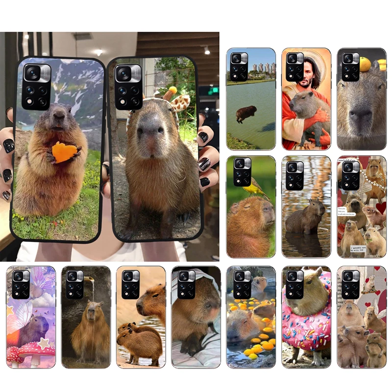 

Phone Case For Xiaomi Redmi Note 11 11S 11T Pro 10 9Pro Note9S 10S Redmi 10 9 10C 9C 9A 9T Pet Animal Capybara Case
