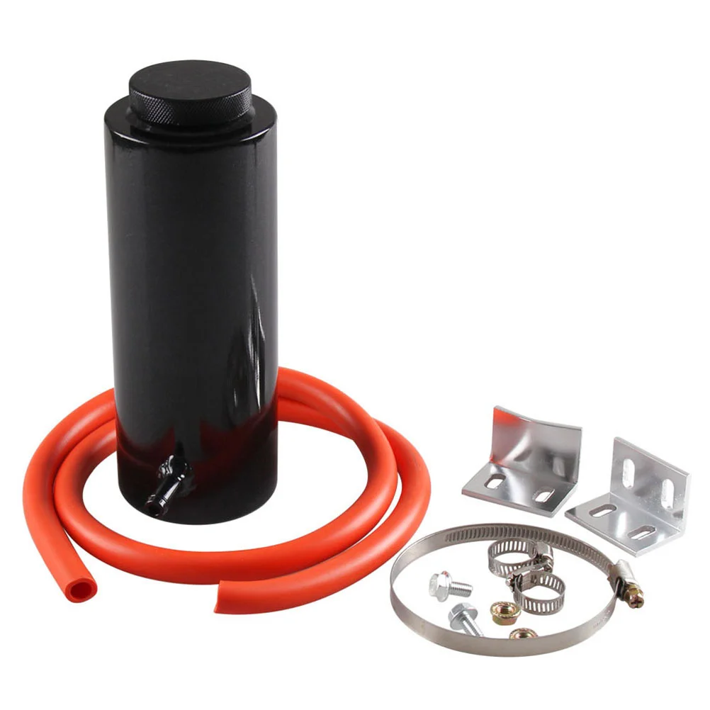 

Aluminum Radiator 800ml Modification Coolant Overflow Tank Aluminum Coolant Reservoir Bottle Radiator Coolant Tank (Black)