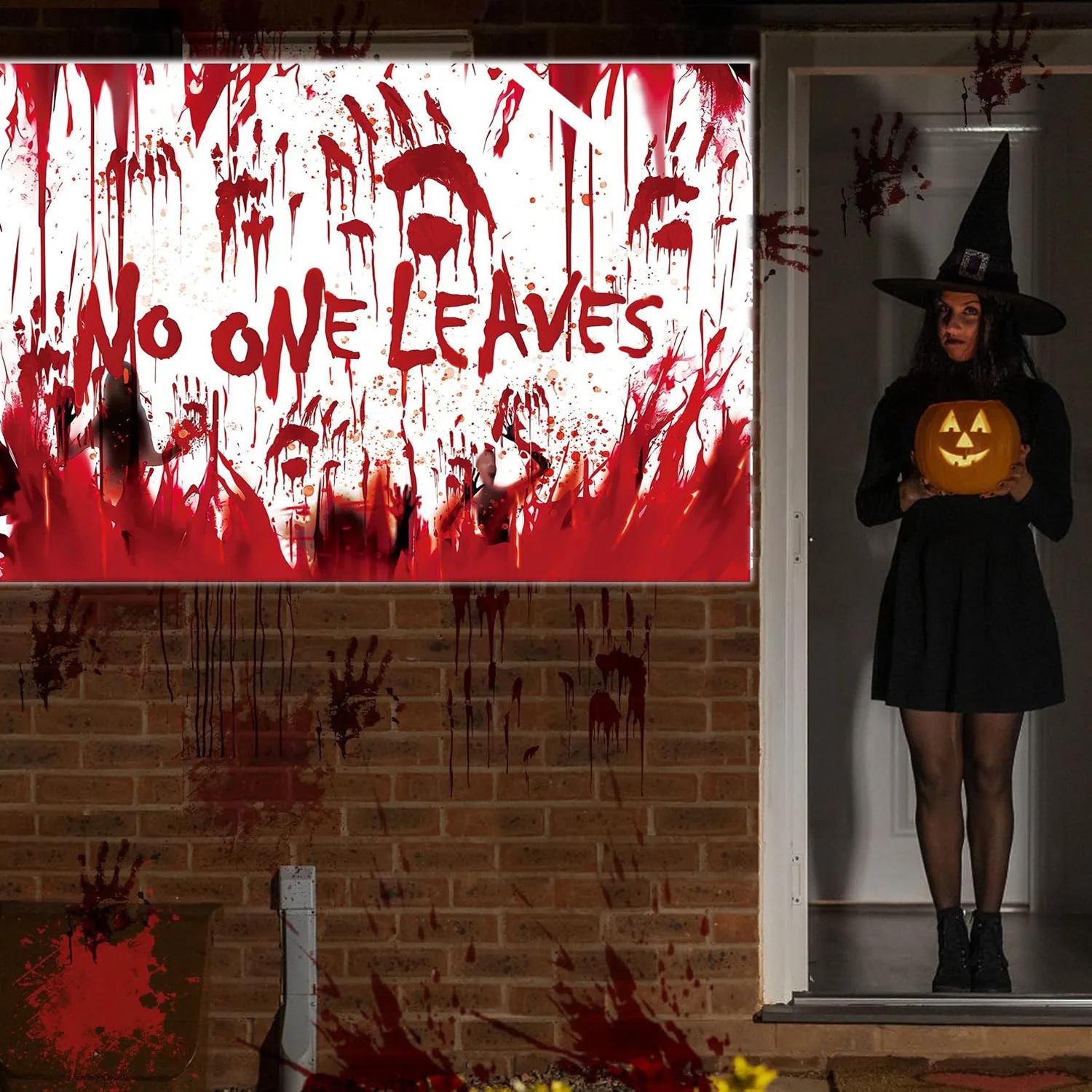 1 5*1 м винил Хэллоуин счастливый никто не может оставить Фотофон ткань