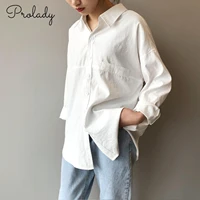 womens shirt loose white shirts for women turn down collar long sleeve solid casual female shirts tops spring summer blouses