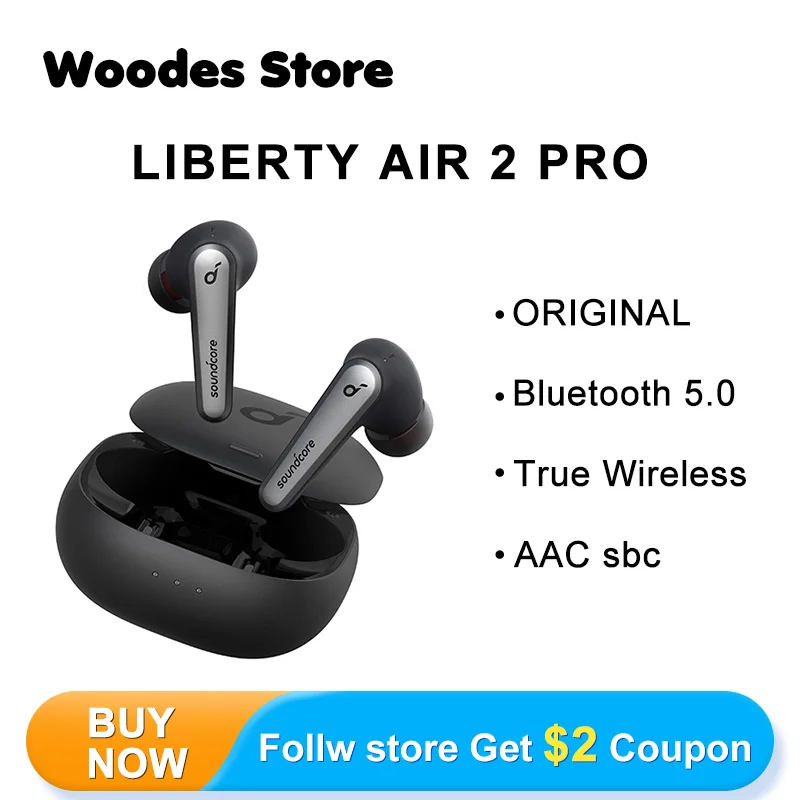 

Anker Soundcore Liberty Air 2 Pro TWS Earbuds Bluetooth 5.0 Touch Control ANC Active Noice Cancelling True Wireless Earphone