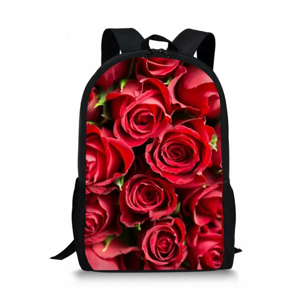 

Rose Backpack Teenagers Girls Bookbag with Adjustable Padded Straps Daypack