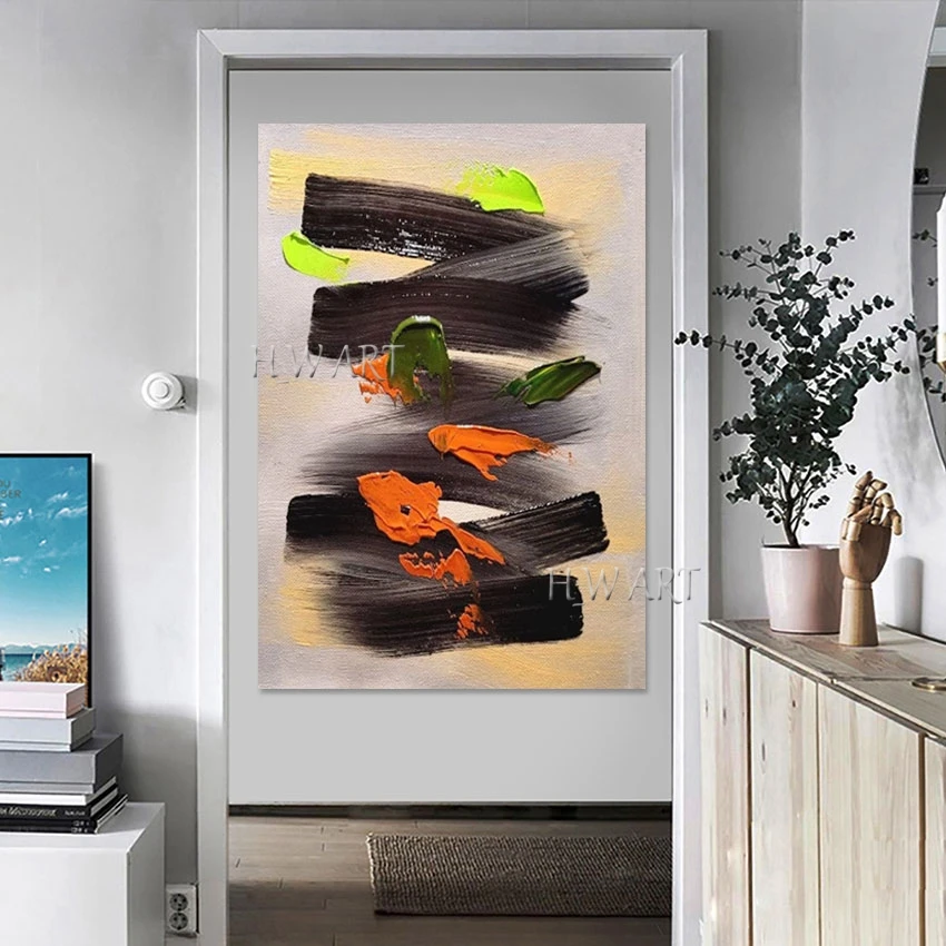 Простой дизайн акриловая картина без рамки холст абстрактный прикроватный Декор